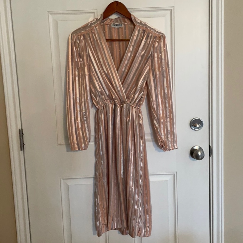 Vintage pink striped dress